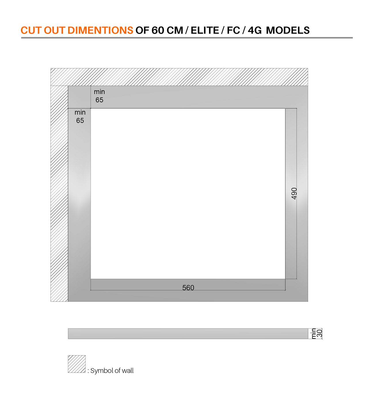 Ferre EL001 - 60cm Built-in Gas Hob - 4 Burners - Stainless Steel Body- Clearance Price