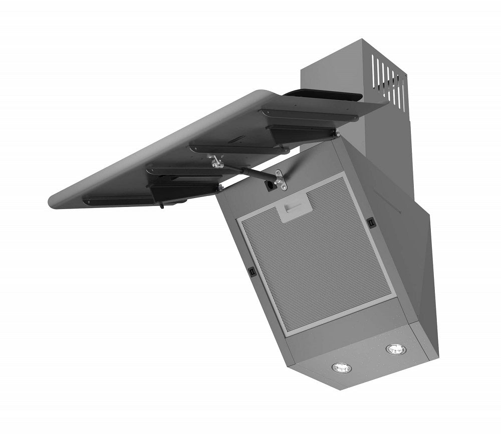 Ferre LYTCH-BL 60cm Cooker Hood - Layered - Touch Control - Black - Platinum Grey - Ferre Cooker