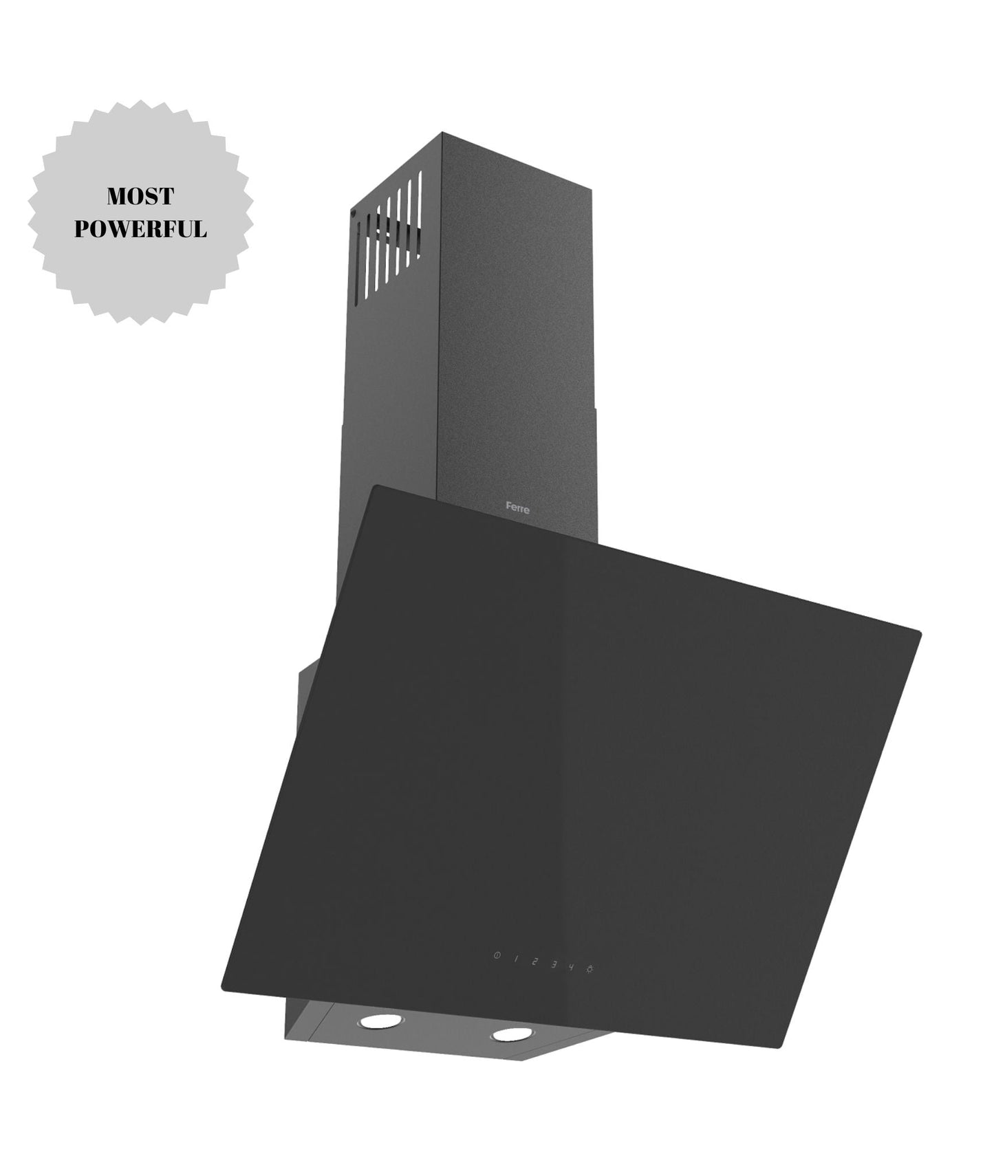 Most Powerful Ferre H601T-BL-S35 60cm Cooker Hood : Extraction Rate: 650 m³/h - Ferre Cooker