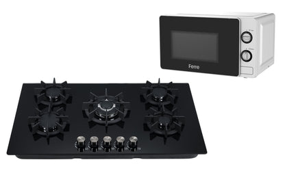 76cm Built-in Gas Hob - 20L Microwave Oven Pack