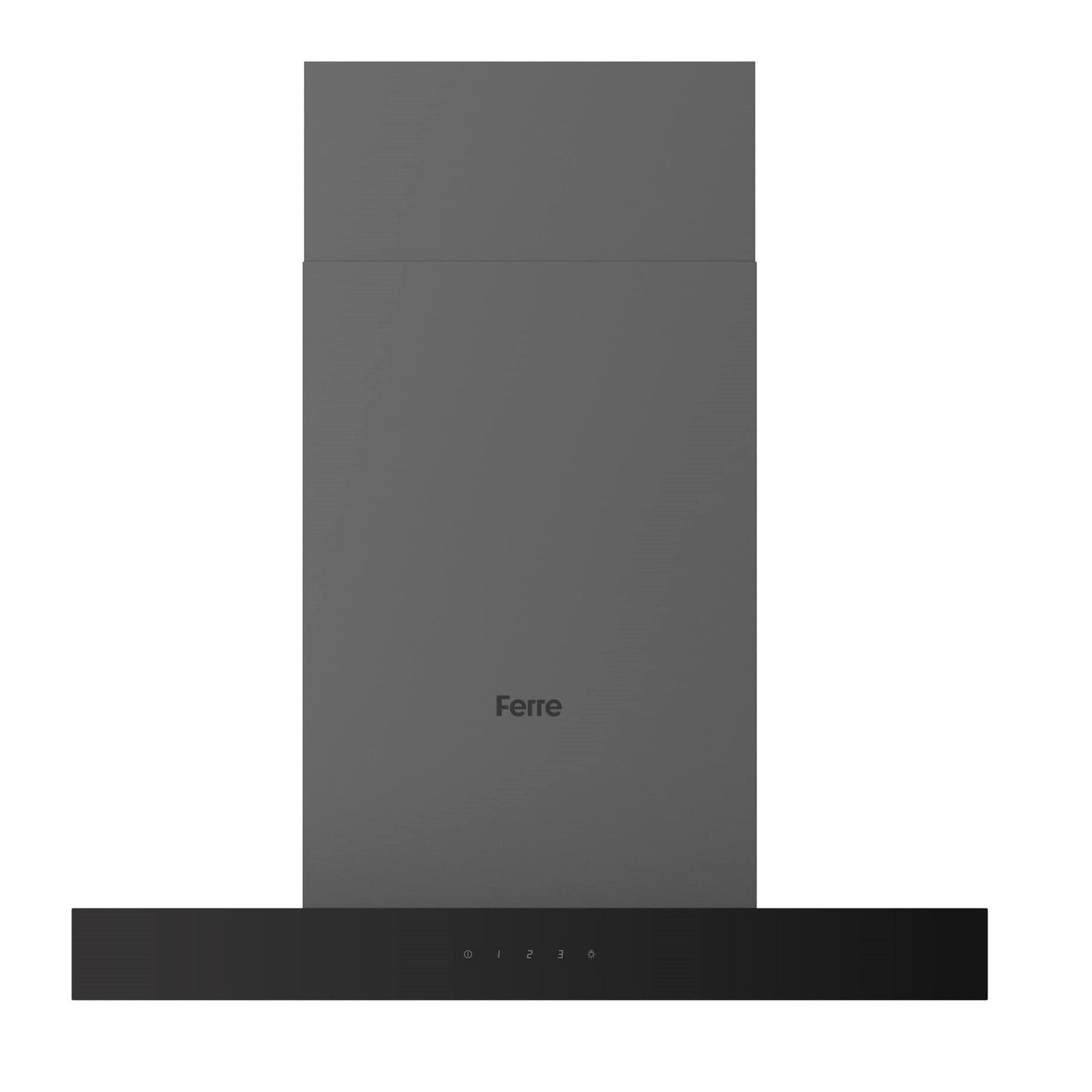 Ferre HT600T-BL 60cm T Model Cooker Hood - Glass - Touch Control - Black