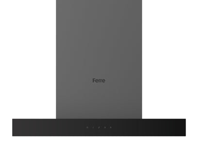 Ferre HT600T-BL 60cm T Model Cooker Hood - Glass - Touch Control - Black