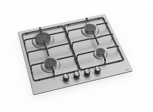 Ferre EL001 - 60cm Built-in Gas Hob - 4 Burners - Stainless Steel Body- Clearance Price