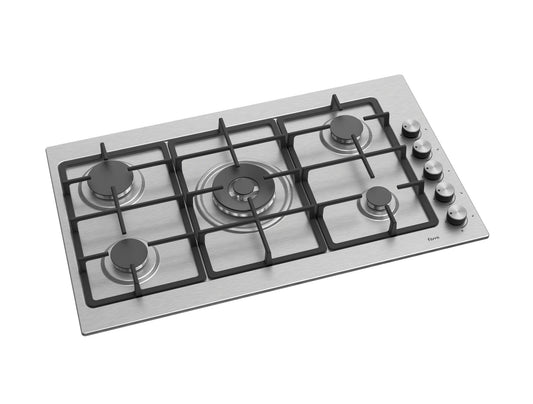 Ferre EL010 - 90cm Built-in Gas Hob - 5 Burners - Cast Iron Pan Supports - Ferre Cooker