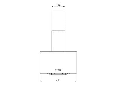 Ferre H501P-WH 50cm Cooker Hood - Ferre Cooker